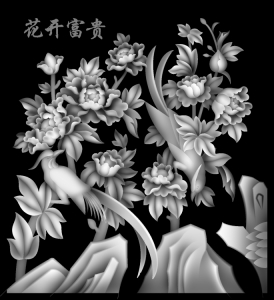EPS/發泡陶瓷浮雕之花開富貴